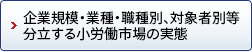 企業規模・業種・職種別、対象者別等 分立する小労働市場の実態