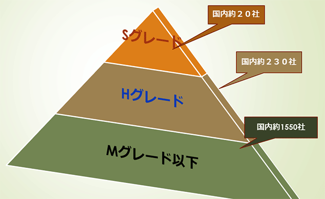グレード別ピラミッド図