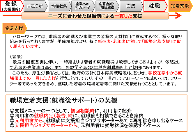 ニーズに合わせた担当制による一貫した支援（詳細は配布資料参照）