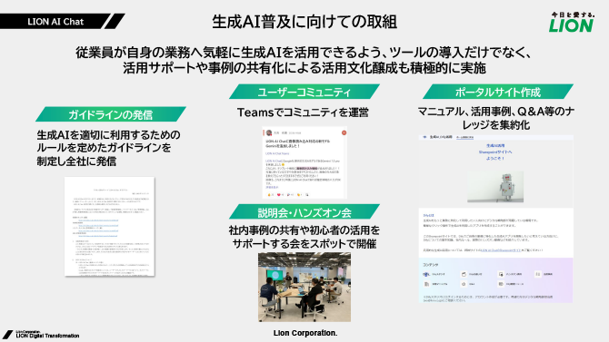 生成AI普及に向けての取組