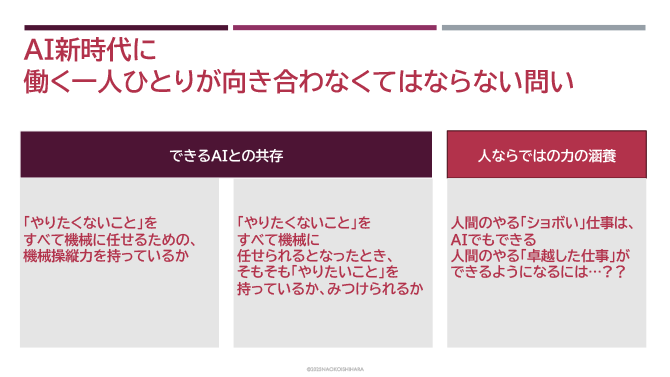 AI新時代に働く一人ひとりが向き合わなくてはならない問い