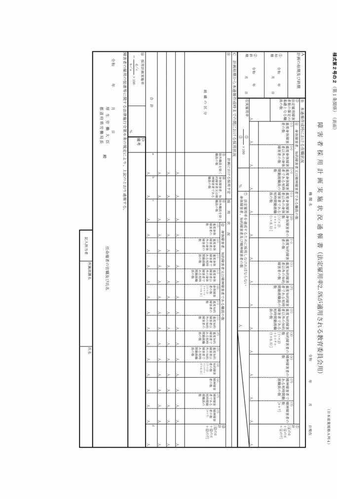 様式第二号の二
