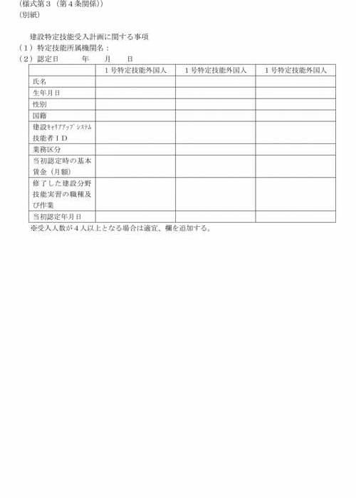 画像：様式第3（第4条関係）（別紙）