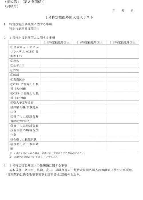 様式第1(第3条関係)別紙3