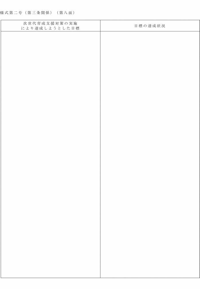 画像：様式第二号（第3条関係）（第8面まで）