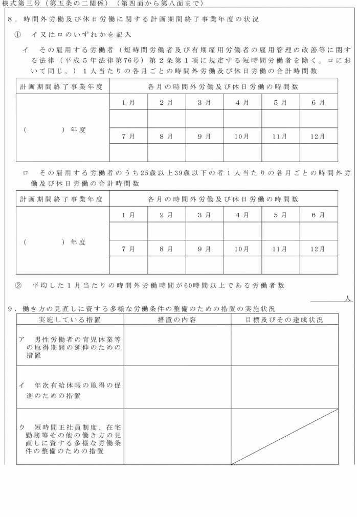 画像：様式第三号（第5条の2関係）（第4面から第8面まで）