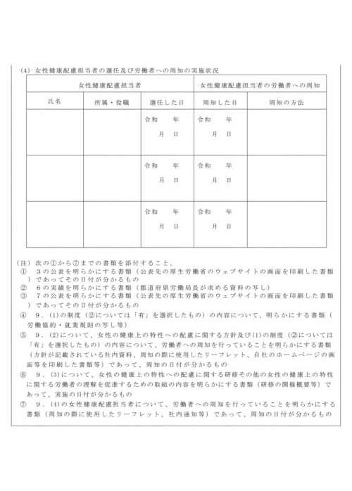 様式第2号の2（第9条の2関係）第1面から第6面まで6