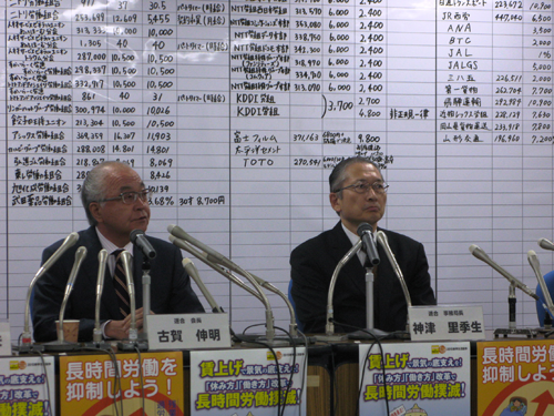 写真・2015春闘・連合記者会見